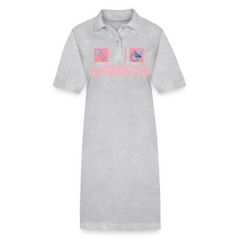 Sucette Andreas - Robe polo bio PAIGER Stanley/Stella Femme - gris chiné - Devant