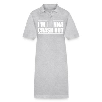 I'm going to crash out - Stanley/Stella PAIGER Organic Women’s Polo Dress - heather grey - Front