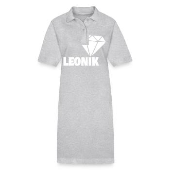 Geschenk für Leonik - Stanley/Stella Frauen Bio-Polokleid PAIGER - Grau meliert - Vorne