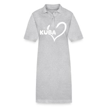 Gift for Cuba - Stanley/Stella PAIGER Organic Women’s Polo Dress - heather grey - Front
