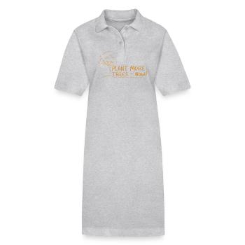 Pflanzt mehr Bäume Jetzt - Naturschutz Spruch - Stanley/Stella Frauen Bio-Polokleid PAIGER - Grau meliert - Vorne
