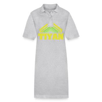 Tiyan als Vorname - Stanley/Stella Frauen Bio-Polokleid PAIGER - Grau meliert - Vorne