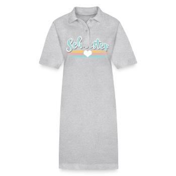 Schwester - Stanley/Stella Frauen Bio-Polokleid PAIGER - Grau meliert - Vorne