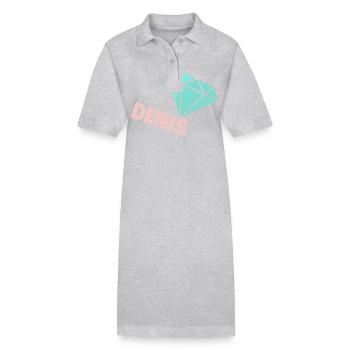 Geschenk für Denis - Stanley/Stella Frauen Bio-Polokleid PAIGER - Grau meliert - Vorne