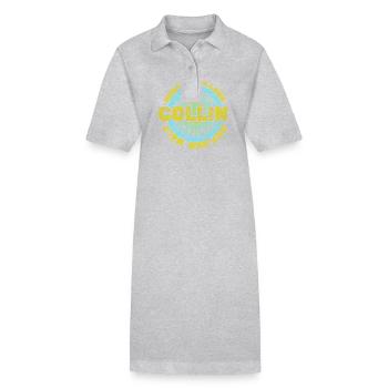 Collin als Vorname - Stanley/Stella Frauen Bio-Polokleid PAIGER - Grau meliert - Vorne