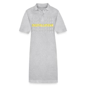 Cadeau pour distillateur - Robe polo bio PAIGER Stanley/Stella Femme - gris chiné - Devant