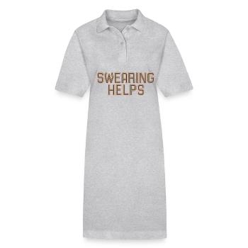 Swearing Helps 9 - Stanley/Stella Frauen Bio-Polokleid PAIGER - Grau meliert - Vorne