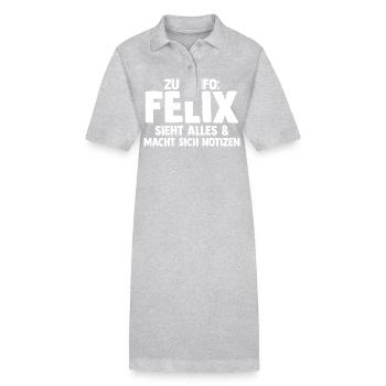 Felix - Robe polo bio PAIGER Stanley/Stella Femme - gris chiné - Devant