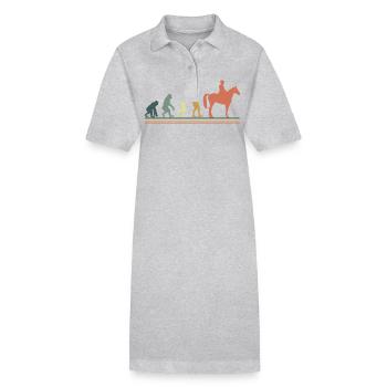 Evolution cheval - Robe polo bio PAIGER Stanley/Stella Femme - gris chiné - Devant