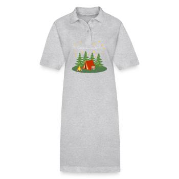 5 Million Star Hotel - Zelt unter Sternenhimmel - Stanley/Stella Frauen Bio-Polokleid PAIGER - Grau meliert - Vorne