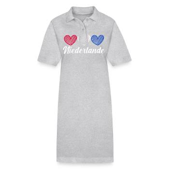 Pays-Bas Pays-Bas - Robe polo bio PAIGER Stanley/Stella Femme - gris chiné - Devant