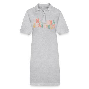 I'm going to crash out - Stanley/Stella PAIGER Organic Women’s Polo Dress - heather grey - Front
