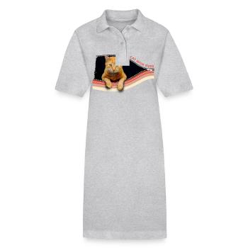 Best Cat Mom Ever - Paw-some Feline Love - Stanley/Stella PAIGER Organic Women’s Polo Dress - heather grey - Front