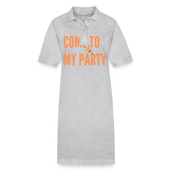 Komm zu meiner Party - Stanley/Stella Frauen Bio-Polokleid PAIGER - Grau meliert - Vorne