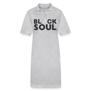 Black Soul Black Edition - Stanley/Stella Frauen Bio-Polokleid PAIGER - Grau meliert - Vorne