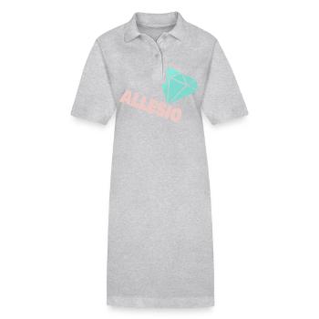 Geschenk für Allesio - Stanley/Stella Frauen Bio-Polokleid PAIGER - Grau meliert - Vorne