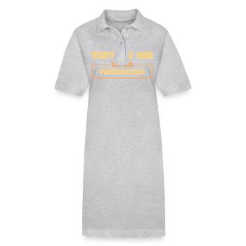 Fabricant de pinceaux amusant - Robe polo bio PAIGER Stanley/Stella Femme - gris chiné - Devant