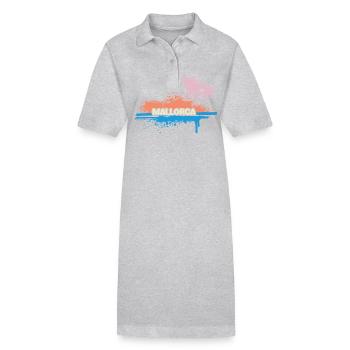 Urlaub Mallorca - Stanley/Stella Frauen Bio-Polokleid PAIGER - Grau meliert - Vorne