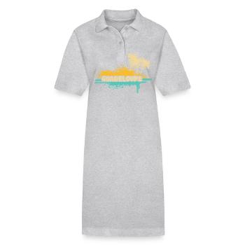 Guadeloupe - Stanley/Stella Frauen Bio-Polokleid PAIGER - Grau meliert - Vorne