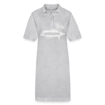 Urlaub Barbados - Stanley/Stella Frauen Bio-Polokleid PAIGER - Grau meliert - Vorne
