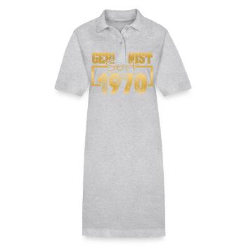 1970 - Stanley/Stella PAIGER Organic Women’s Polo Dress - heather grey - Front