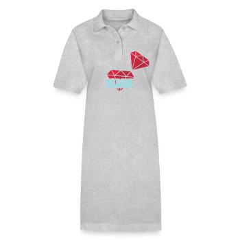 Eliah als Kostbar - Stanley/Stella Frauen Bio-Polokleid PAIGER - Grau meliert - Vorne