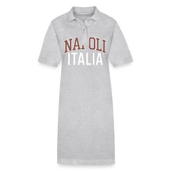 Neapel - Italien - Stanley/Stella Frauen Bio-Polokleid PAIGER - Grau meliert - Vorne