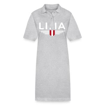 Lima Design – Découvrez la capitale du Pérou - Robe polo bio PAIGER Stanley/Stella Femme - gris chiné - Devant
