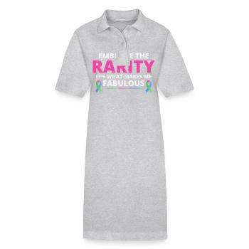 Bewusstsein für seltene Krankheiten Fabelhafte Seltenheit - Stanley/Stella Frauen Bio-Polokleid PAIGER - Grau meliert - Vorne