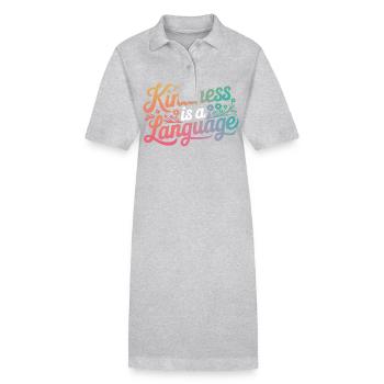 Altruisme Don désintéressé Donner d’école - Robe polo bio PAIGER Stanley/Stella Femme - gris chiné - Devant