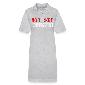 No Ticket No Support Computer Scientist IT Administrator - Stanley/Stella PAIGER Organic Women’s Polo Dress - heather grey - Front