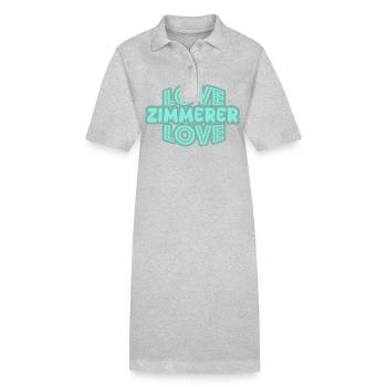 Dire Zimmerer - Robe polo bio PAIGER Stanley/Stella Femme - gris chiné - Devant