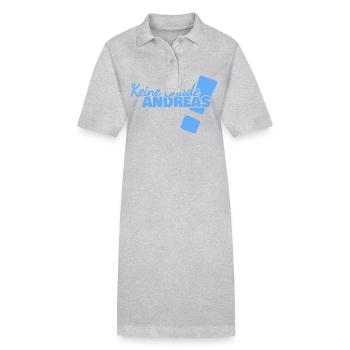 Andreas als Lustig - Stanley/Stella Frauen Bio-Polokleid PAIGER - Grau meliert - Vorne