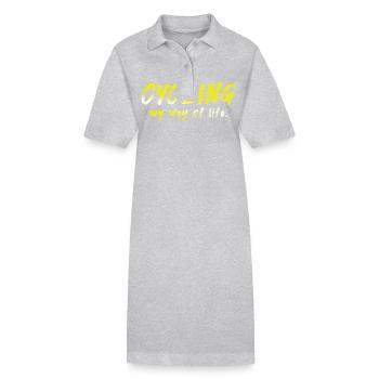 Fahrrad Fahrräder Fahrrad Fahrrad Fahrrad Biker MTB 7 - Stanley/Stella Frauen Bio-Polokleid PAIGER - Grau meliert - Vorne