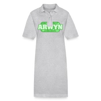 Santé Arwyn - Robe polo bio PAIGER Stanley/Stella Femme - gris chiné - Devant