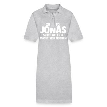 Jonas - Stanley/Stella Frauen Bio-Polokleid PAIGER - Grau meliert - Vorne