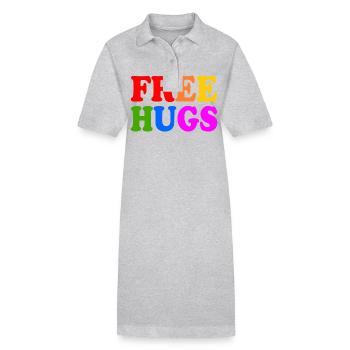 Free hugs - Robe polo bio PAIGER Stanley/Stella Femme - gris chiné - Devant
