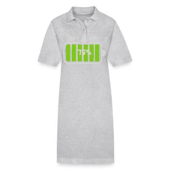 Battery at 75% charge - Stanley/Stella PAIGER Organic Women’s Polo Dress - heather grey - Front