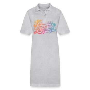 Altruisme Don désintéressé Donner d’école - Robe polo bio PAIGER Stanley/Stella Femme - gris chiné - Devant