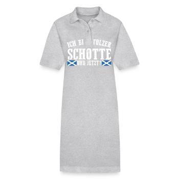 Schotten Schottisch Schottland - Stanley/Stella Frauen Bio-Polokleid PAIGER - Grau meliert - Vorne