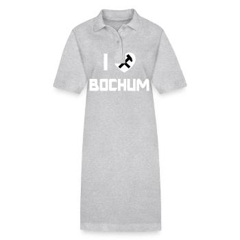 Bochum dans la région de la Ruhr - Robe polo bio PAIGER Stanley/Stella Femme - gris chiné - Devant