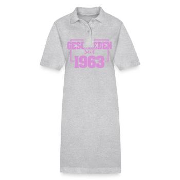 Divorcé en 1963 - Robe polo bio PAIGER Stanley/Stella Femme - gris chiné - Devant