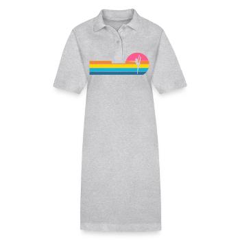 Ballerina Ballet - Stanley/Stella PAIGER Organic Women’s Polo Dress - heather grey - Front