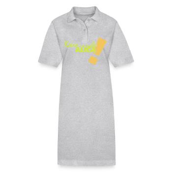 Alica comme drôle - Robe polo bio PAIGER Stanley/Stella Femme - gris chiné - Devant