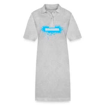 Soleil La Havane - Robe polo bio PAIGER Stanley/Stella Femme - gris chiné - Devant