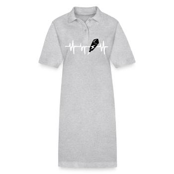 Heartbeat Silvester Rakete - Stanley/Stella Frauen Bio-Polokleid PAIGER - Grau meliert - Vorne