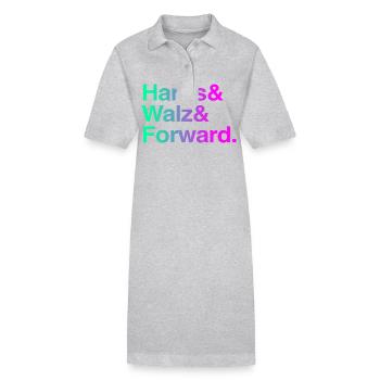 Kamala Harris & Tim Walz 2024 Chemise de soutien - Robe polo bio PAIGER Stanley/Stella Femme - gris chiné - Devant