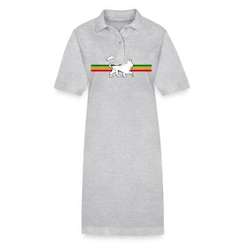 Reggae Lion - Stanley/Stella Frauen Bio-Polokleid PAIGER - Grau meliert - Vorne