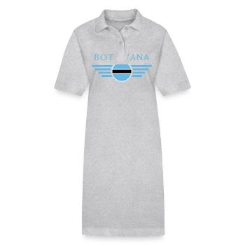 J’aime le Botswana, T-shirt design de style élégance - Robe polo bio PAIGER Stanley/Stella Femme - gris chiné - Devant