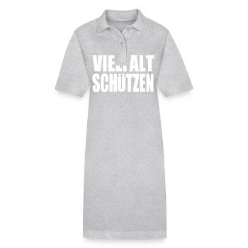 vielfalt schützen - Stanley/Stella Frauen Bio-Polokleid PAIGER - Grau meliert - Vorne
